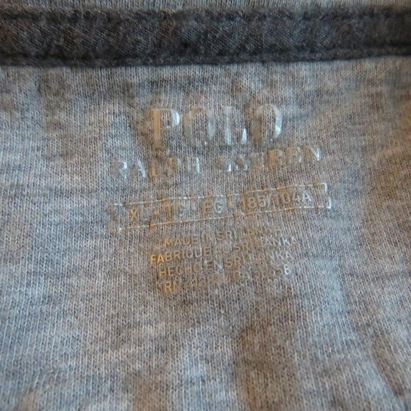 POLO RALPH LAUREN Dark Heathered Gray Cotton 1/4 Zip Pullover Sweater - Size XL - Picture 14 of 14